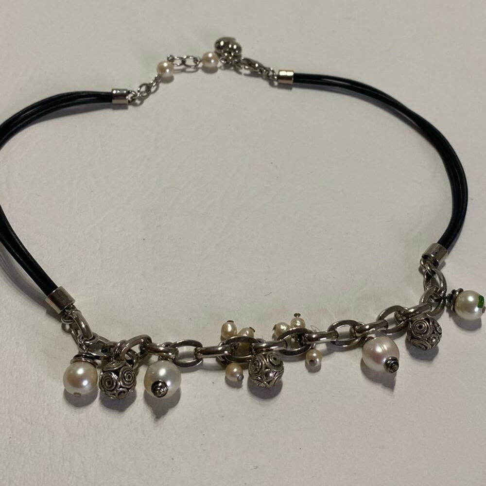 Brighton "Pretty in Pearls" necklace Sterling Silver Pendant Carolee